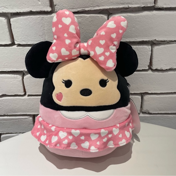 Disney Minnie Mouse Valentine’s Day Pink & White Squishmallow 8” - Picture 2 of 7